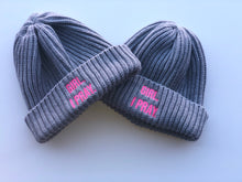 Load image into Gallery viewer, Girl, I Pray Ribbed Beanie (Limited Edition)- Grey