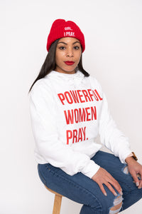 Girl, I Pray Ribbed Beanie (Limited Edition)- Red