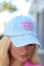 Load image into Gallery viewer, Powerful Women Pray Denim Hat (Pink)